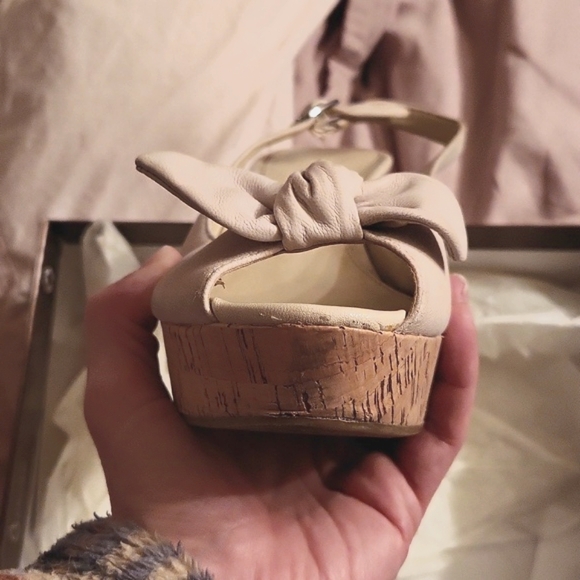 Franco Sarto cork wedge sling backs size 8 - Picture 4 of 13